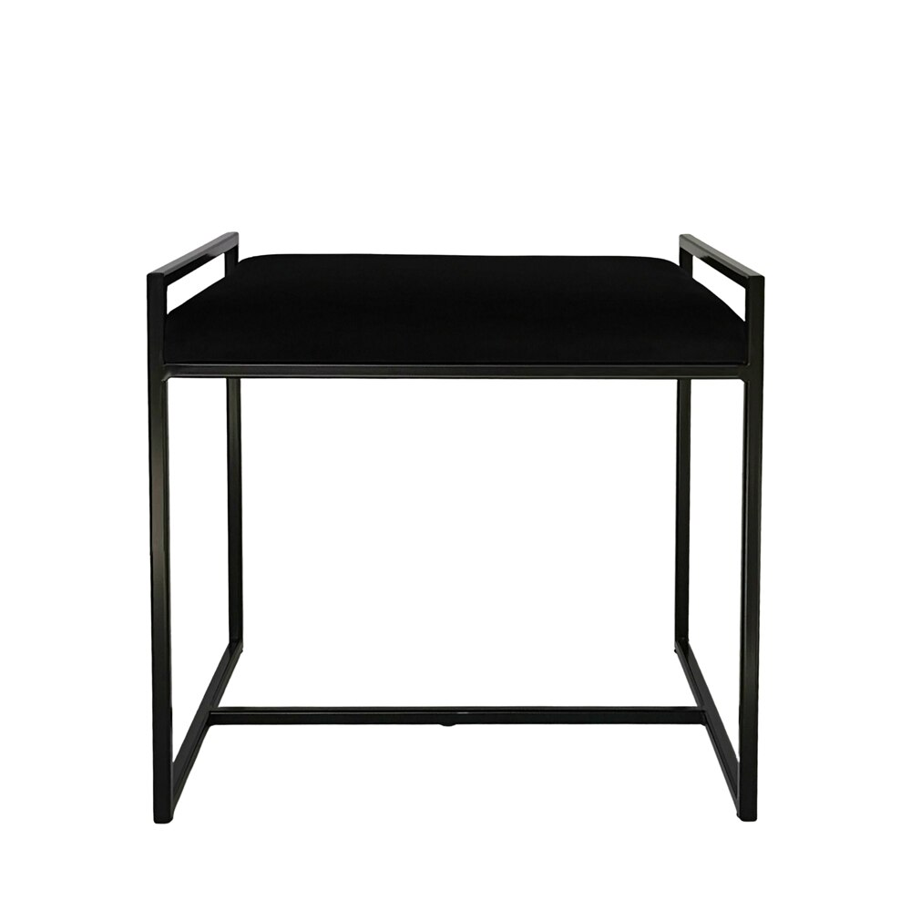 Taburet, mad About, metal, catifea, negru, 47 × 40 × 48 cm