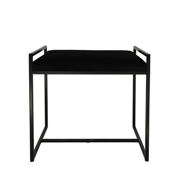 Taburet, mad About, metal, catifea, negru, 47 × 40 × 48 cm Taburet, mad About, metal, catifea, negru, 47 × 40 × 48 cm