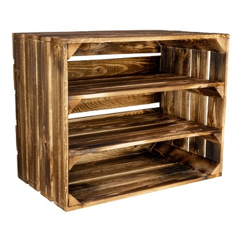 Ladita cu 3 rafturi din lemn de pin ars 50 x 40 x 30  Ladita cu 3 rafturi din lemn de pin ars 50 x 40 x 30
