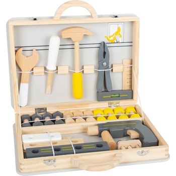 Set de joaca Truse scule Miniwob, Legler, 44 piese, din lemn Set de joaca Truse scule Miniwob, Legler, 44 piese, din lemn