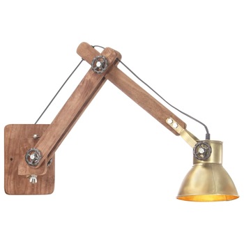 Lampa de perete stil industrial, vidaXL, Fier, (45-80) x 15 x 53 cm, Galben Lampa de perete stil industrial, vidaXL, Fier, (45-80) x 15 x 53 cm, Galben