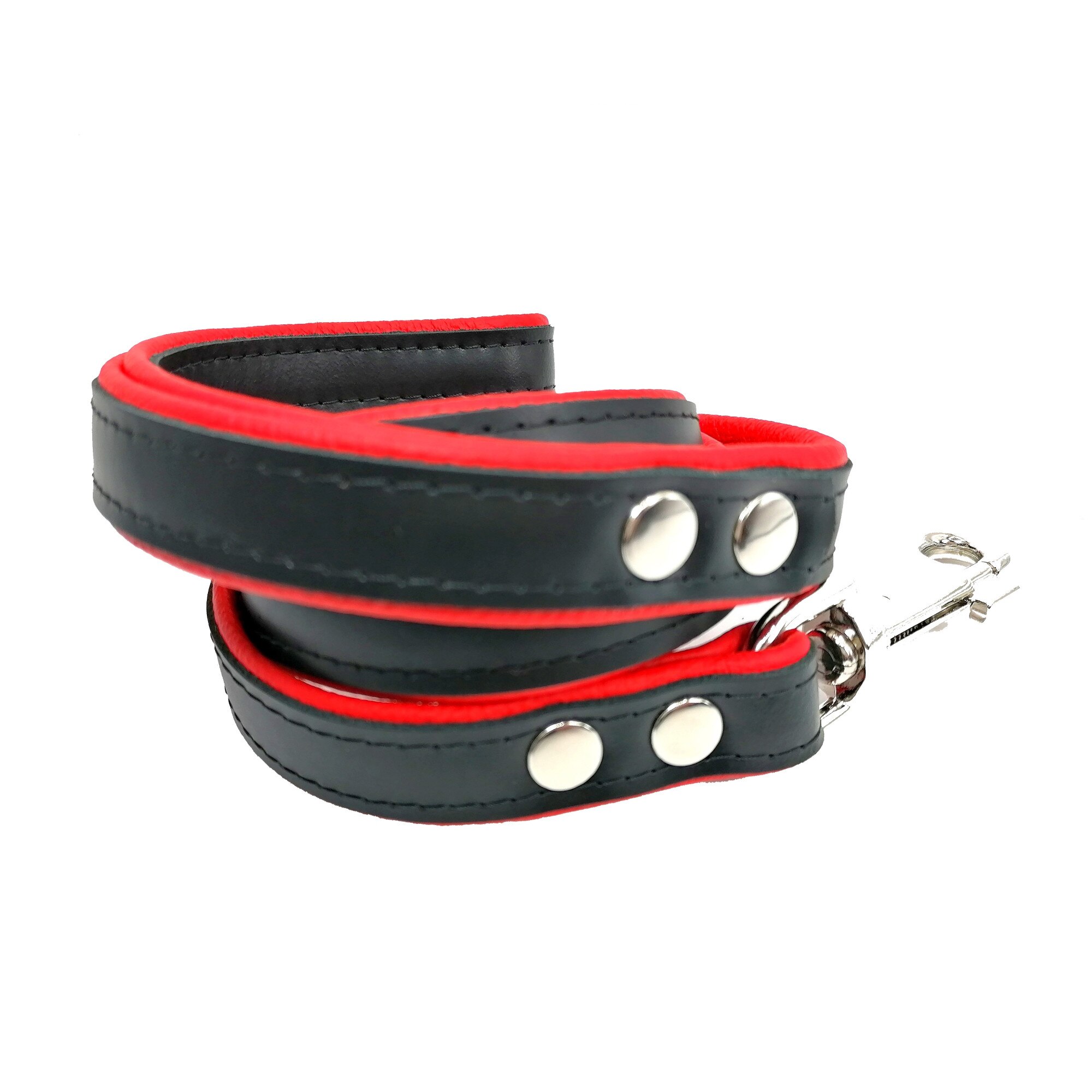 Lesa din piele naturala nappa negru 20 mm x 1.20 m