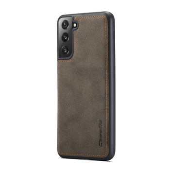 Husa pentru Samsung Galaxy S21 Plus, CaseMe, slim piele, tip back cover, textura catifelata, Maro coffee Husa pentru Samsung Galaxy S21 Plus, CaseMe, slim piele, tip back cover, textura catifelata, Maro coffee
