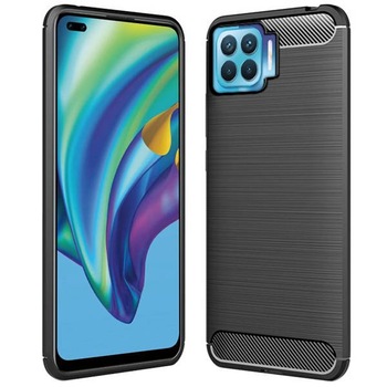 Husa pentru Oppo Reno 4 Lite tpu carbon black Husa pentru Oppo Reno 4 Lite tpu carbon black