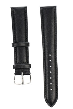 Curea de ceas din piele mata, 18 mm x 20 cm, negru - 60820X18NEGRU Curea de ceas din piele mata, 18 mm x 20 cm, negru - 60820X18NEGRU
