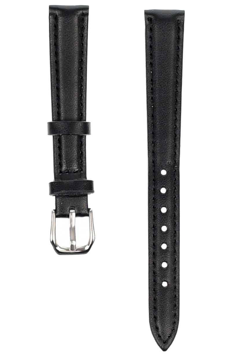 Curea de ceas din piele mata, 10 mm x 16 cm, negru - 60812X10NEGRU