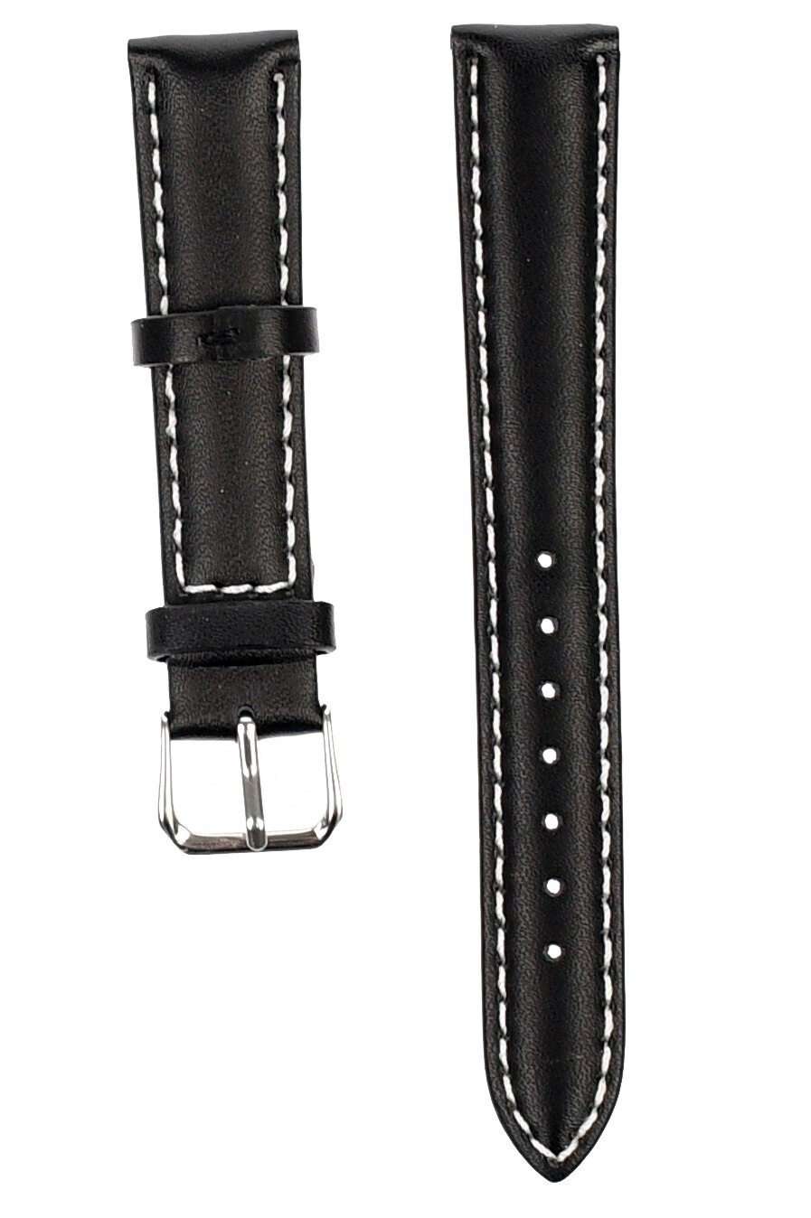 Curea de ceas din piele mata, 14 mm x 18 cm, negru - 60816X14NA
