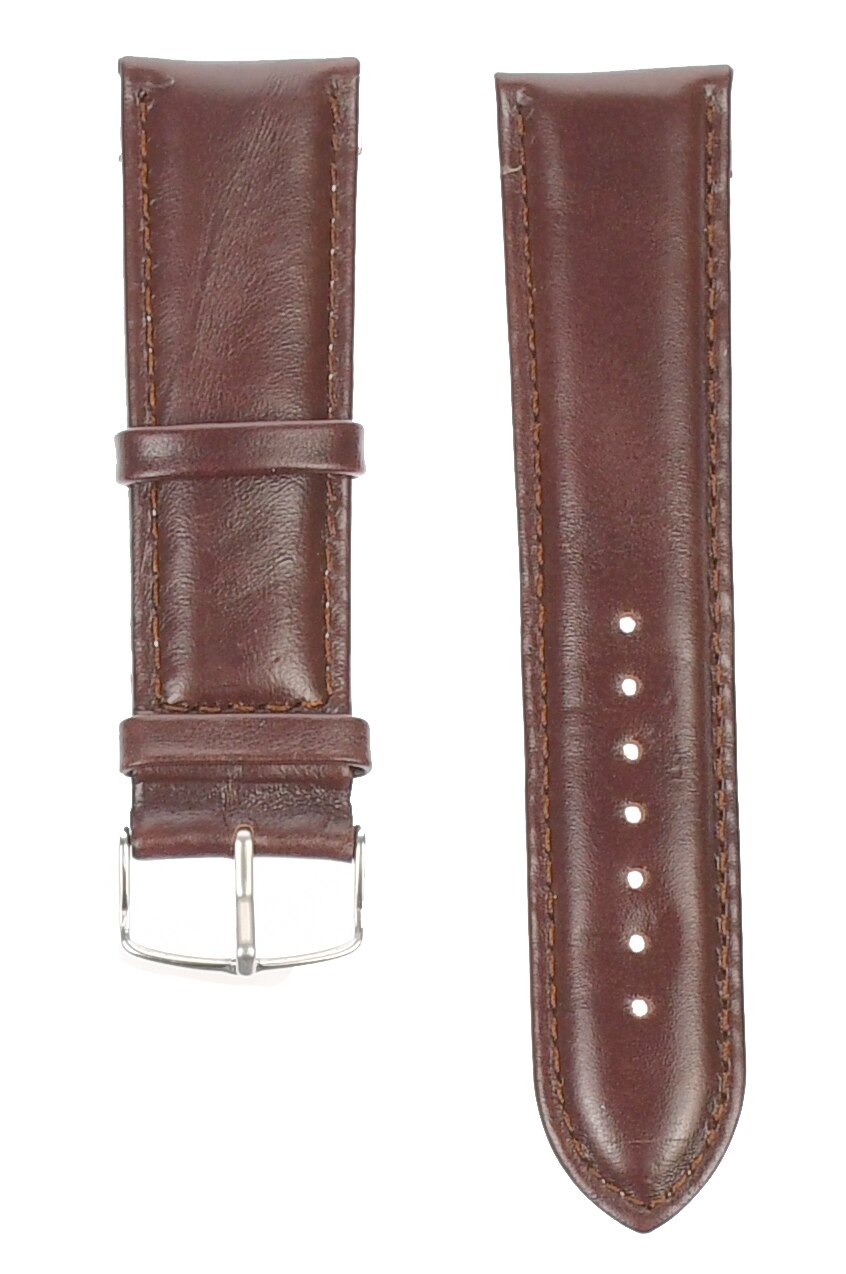 Curea de ceas din piele mata, 26 mm x 19 cm, maro inchis - 60828X26MI