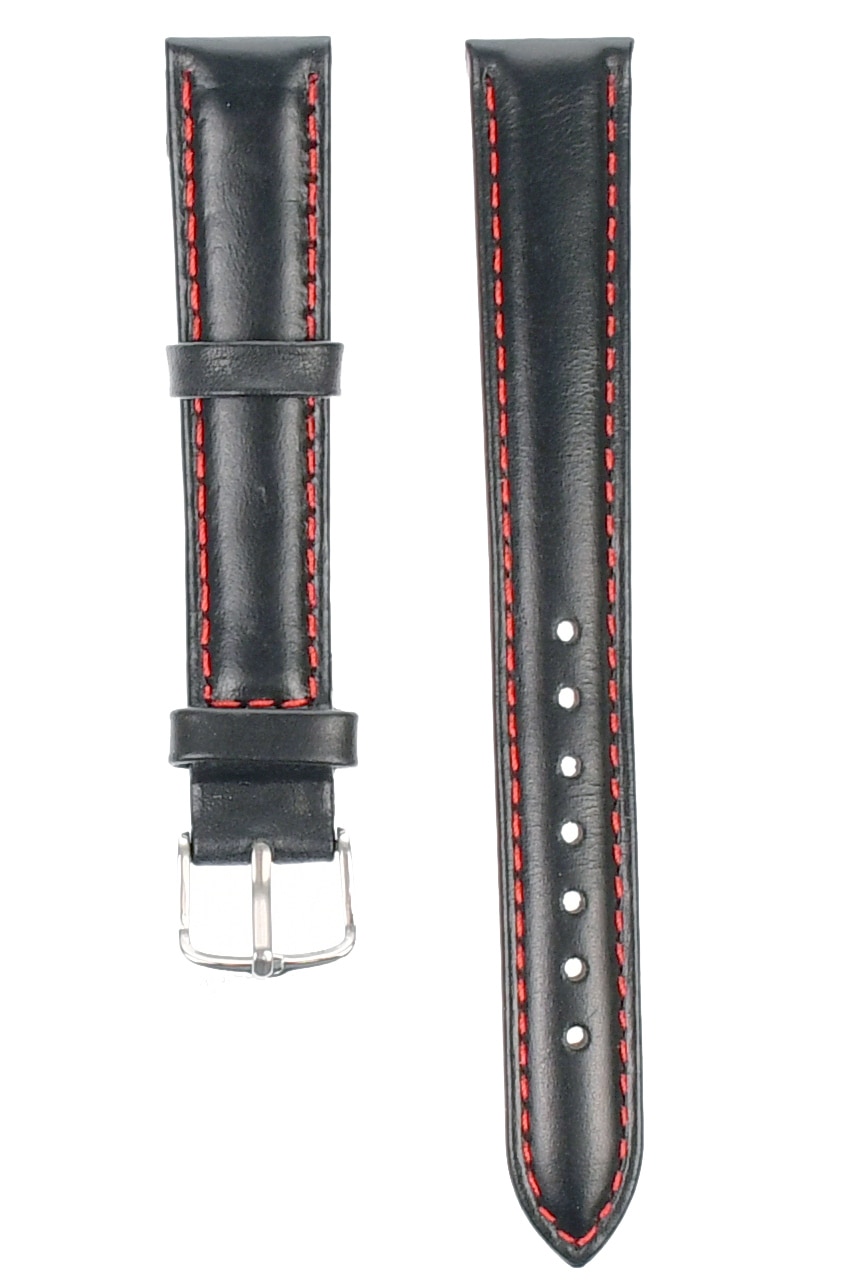 Curea de ceas din piele mata, 14 mm x 18 cm, negru - 60816X14NR