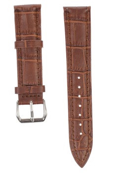 Curea de ceas din piele, crocodil, 18 mm x 19 cm, maro inchis - 60820X18MCROCO Curea de ceas din piele, crocodil, 18 mm x 19 cm, maro inchis - 60820X18MCROCO