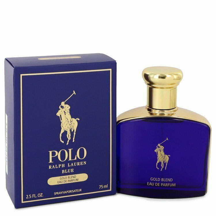 Apa de parfum pentru barbati, Ralph Lauren, Polo Blue Gold Blend, 75 ml