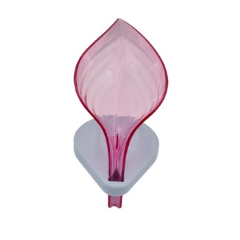 Sapuniera Inteligenta cu Scurgere, Model Frunza, plastic, cu ventuze,12.5 x 12 x 9 cm , Roz , BCT Sapuniera Inteligenta cu Scurgere, Model Frunza, plastic, cu ventuze,12.5 x 12 x 9 cm , Roz , BCT