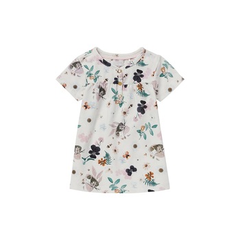 Rochie fetite, Noppies, bumbac organic, Malartic, alba, 50 cm Rochie fetite, Noppies, bumbac organic, Malartic, alba, 50 cm
