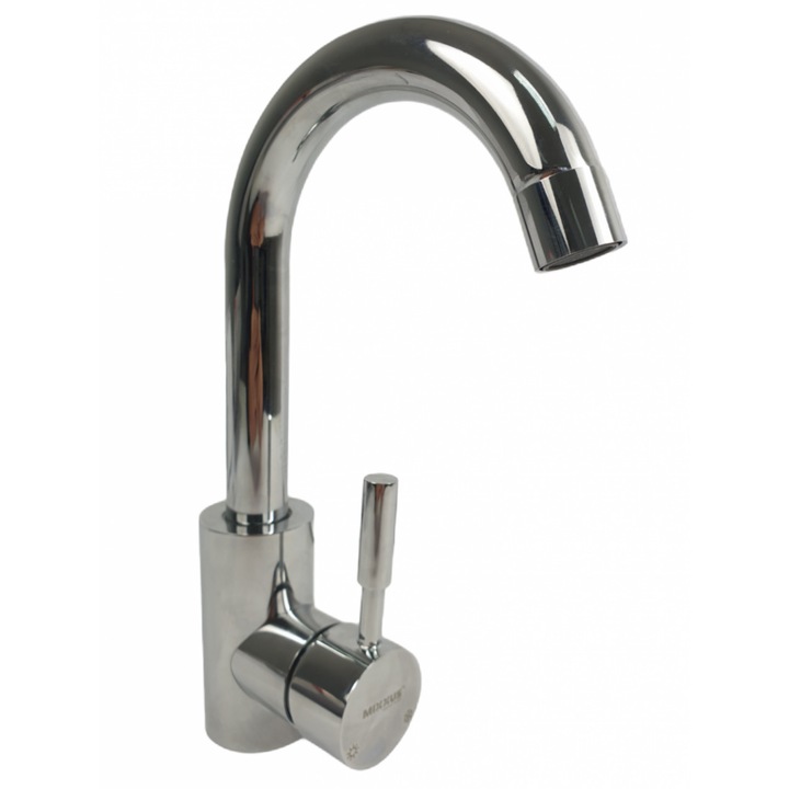Смесител за мивка MIXXUS SUS-011-B CHROME от неръждаема стомана, единична дръжка, включени връзки