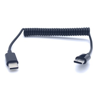 Cablu Spiralat USB Type C 3.1 la USB Type C 3.1 1 metru Cablu Spiralat USB Type C 3.1 la USB Type C 3.1 1 metru