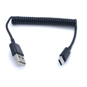 Cablu Adaptor Spiralat de la USB 2.0 La USB Type C 3.1 1 metru Cablu Adaptor Spiralat de la USB 2.0 La USB Type C 3.1 1 metru