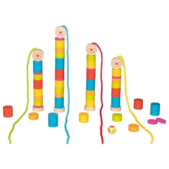 Fúrós játék hernyókkal - Fa gyöngyfűző készlet