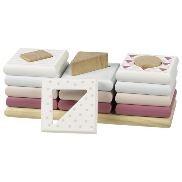 Set de sortare cu piese din lemn - Model pentru fetite