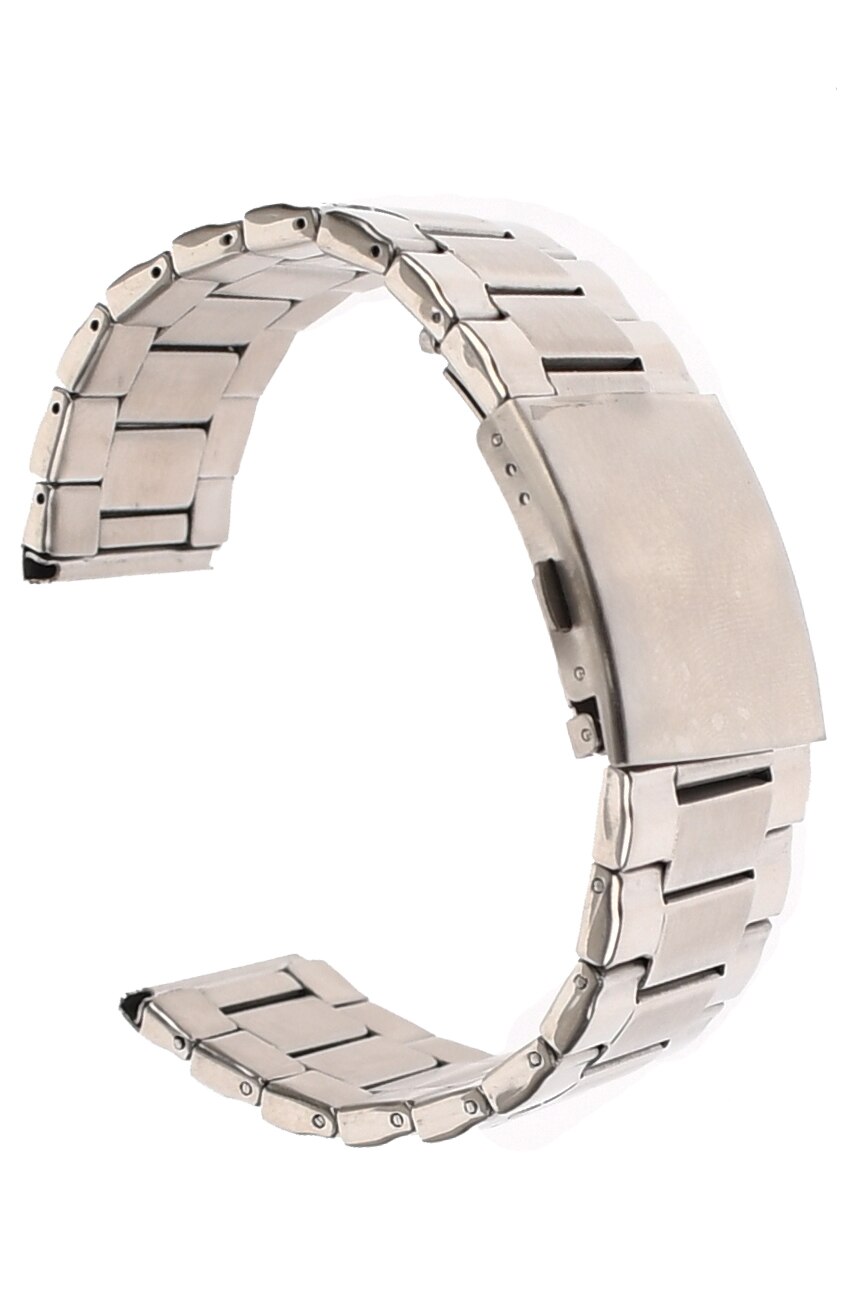Curea de ceas din metal, 22 mm x 18 cm, argintiu - 602X22SLV