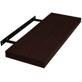 Polita de perete cu suport ascuns, Arly, 118×23.5×3.8 cm, MDF Wenge Polita de perete cu suport ascuns, Arly, 118×23.5×3.8 cm, MDF Wenge