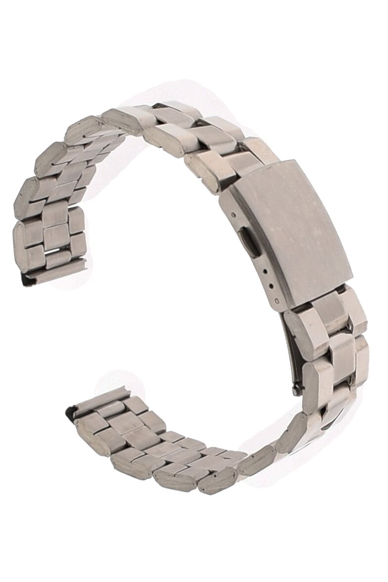 Curea de ceas din metal, 18 mm x 18 cm, argintiu