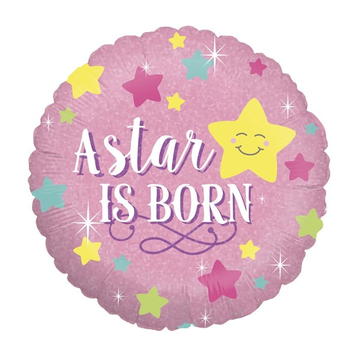 Balon folie rotund roz A star is born girl 46 cm