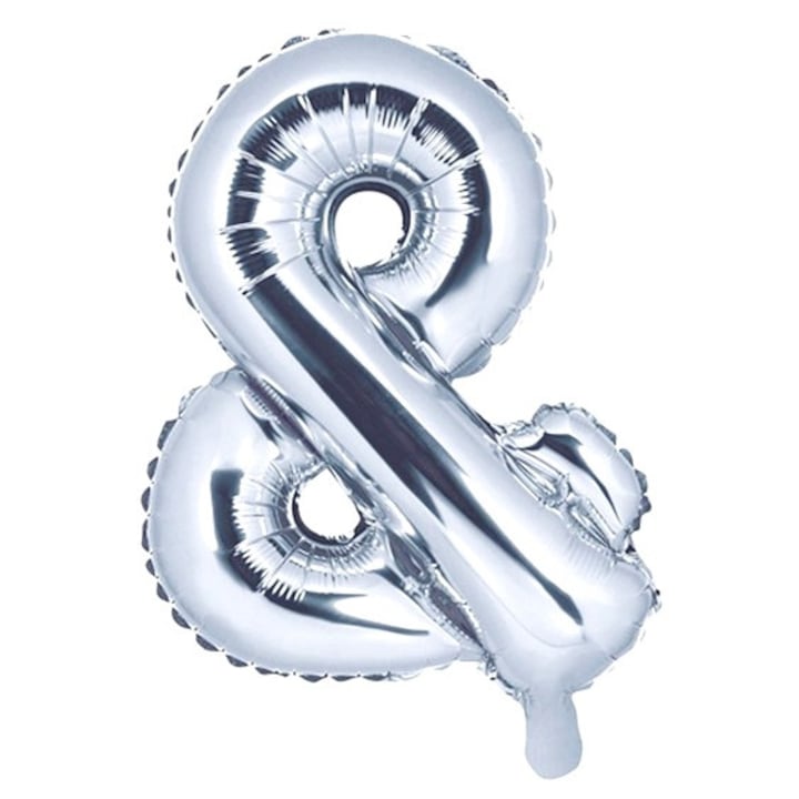 Fólia lufi, ezüst, 45cm