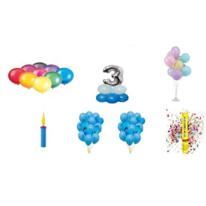 3 éves évfordulós lufi készlet