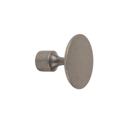 Buton pentru mobilier Floid, finisaj cositor, D 34,8 mm