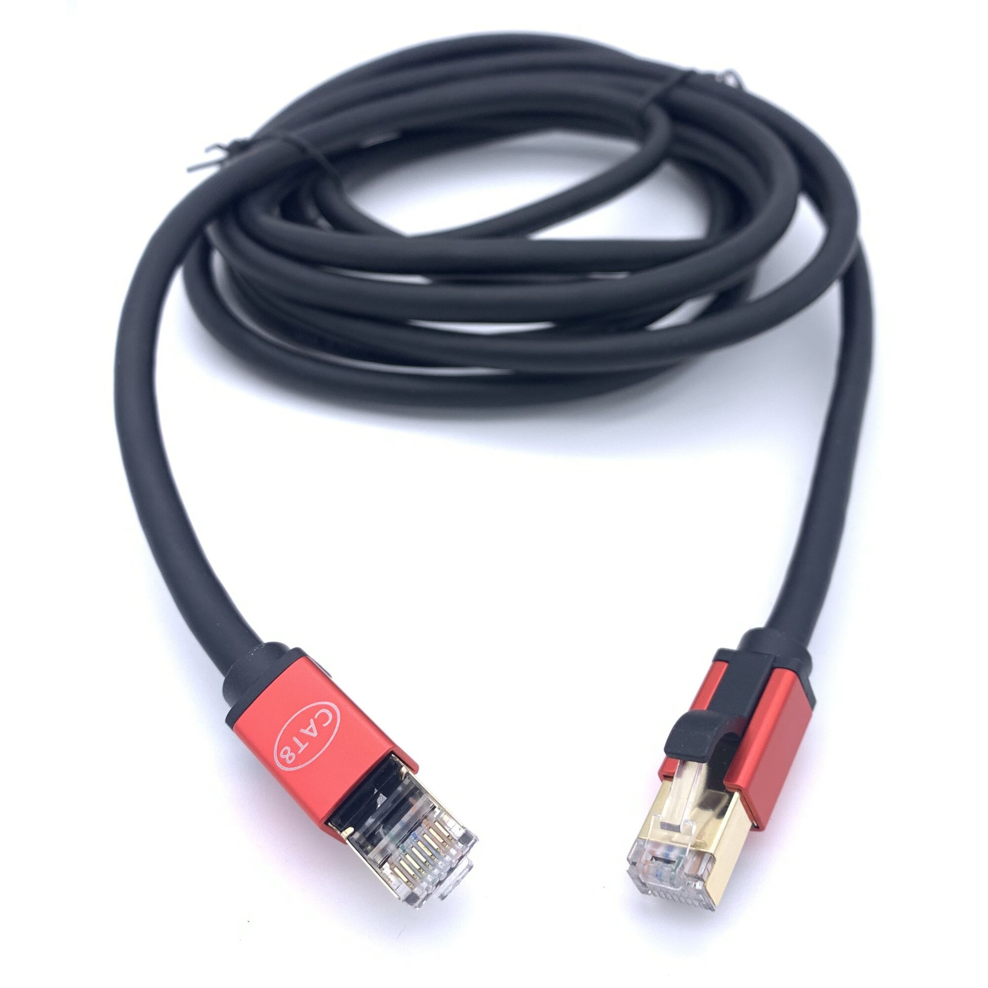 Cablu Internet Lan CAT 8, 26AWG, 40Gbps, 2000Mhz, Invelis metalic, 3m