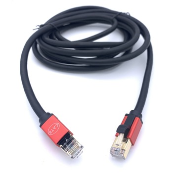 Cablu Internet Lan CAT 8, 26AWG, 40Gbps, 2000Mhz, Invelis metalic, 3m Cablu Internet Lan CAT 8, 26AWG, 40Gbps, 2000Mhz, Invelis metalic, 3m