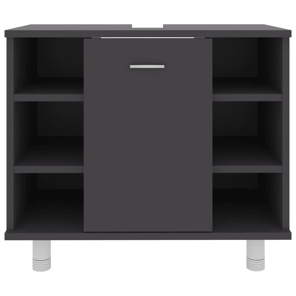 Dulap de baie vidaXL, PAL, 60 x 32 x 53.5 cm, Gri inchis
