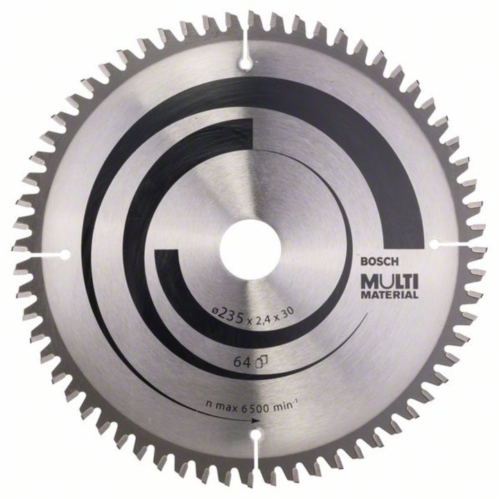 Диск за циркулярен трион, Multi Material Bosch, 235x2.4/1.8X30/25 mm, 64 зъба
