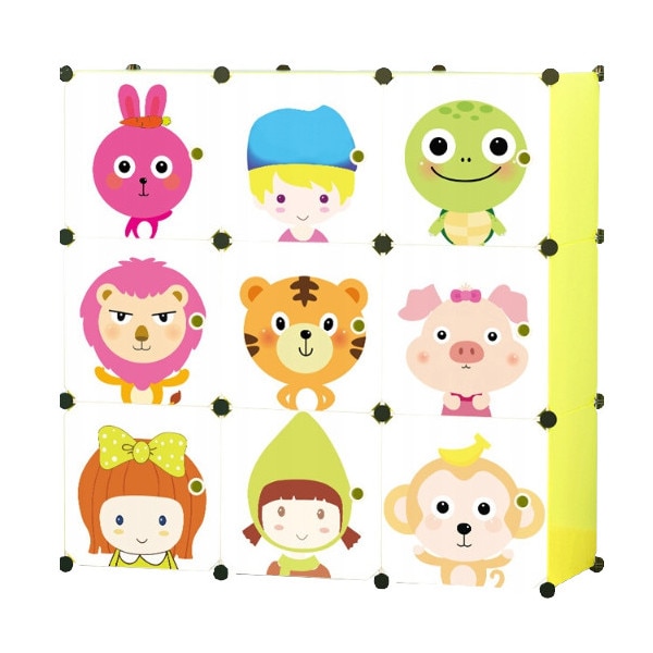 Dulap TimeTrade, modular, alb verde, 110x36x110, 9 rafturi