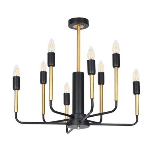 Candelabru, Rex MLP4873 Milagro, Auriu/Negru, 62 x 55 x 62 cm