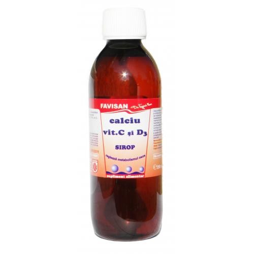 Sirop Calciu+vit.c+d3 250ml Favisan