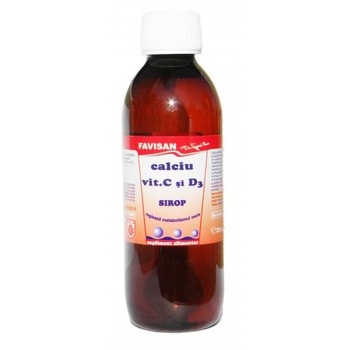 Sirop Calciu+vit.c+d3 250ml Favisan Sirop Calciu+vit.c+d3 250ml Favisan