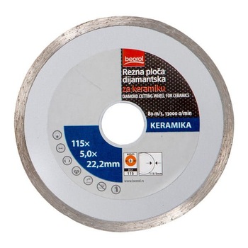 Disc diamantat, 115mm, continuu, RPDK115, Beorol Disc diamantat, 115mm, continuu, RPDK115, Beorol