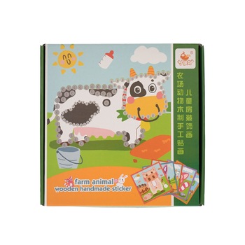 Jucarie de desenat, 5 desene cu animale, markere si bile din lemn - 3315105 Jucarie de desenat, 5 desene cu animale, markere si bile din lemn - 3315105