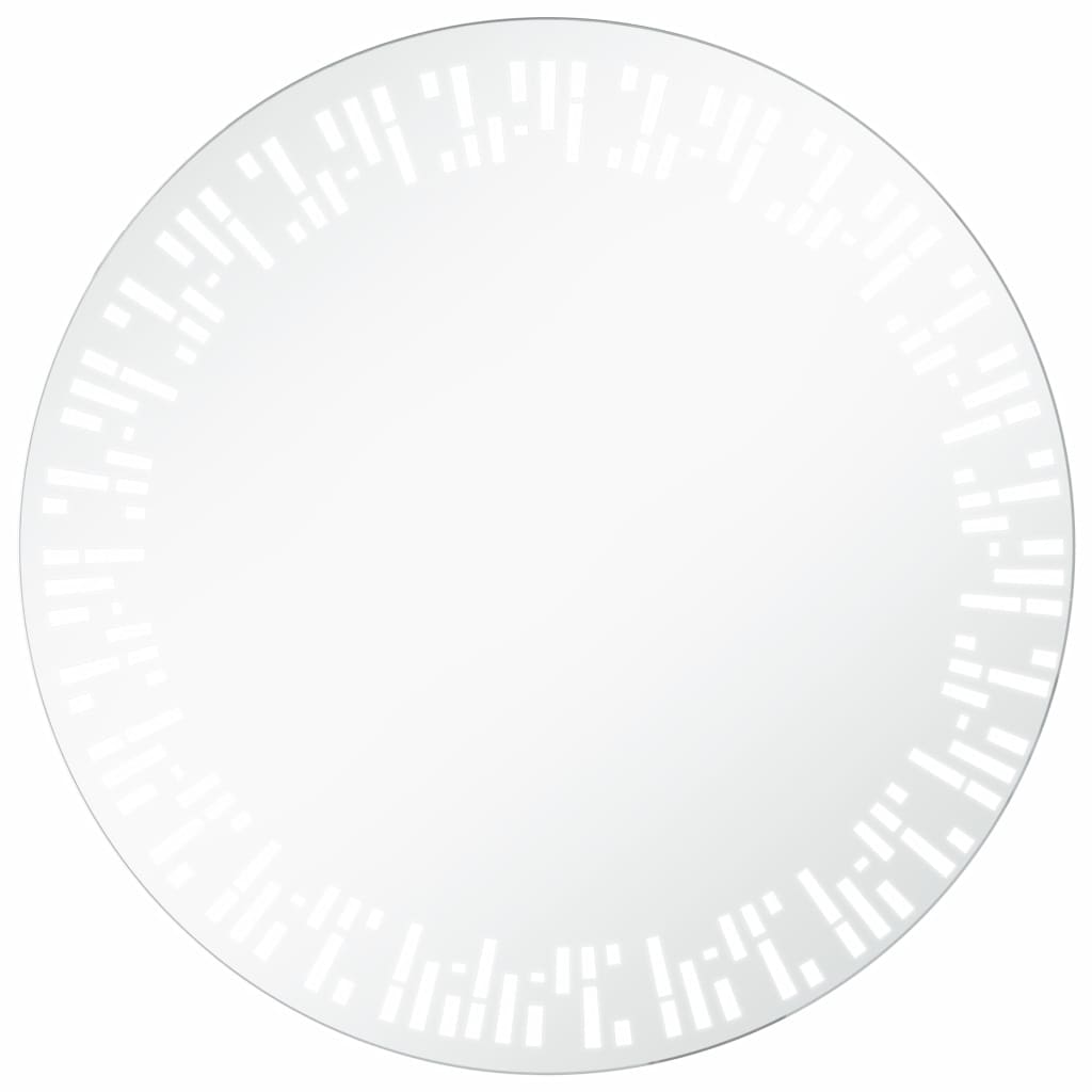 Oglinda cu LED, vidaXL, Aluminiu, 70 cm, Argintiu