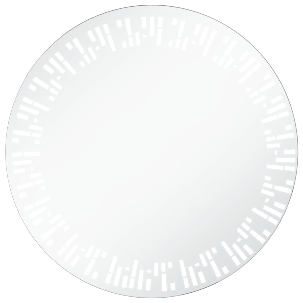 Oglinda cu LED, vidaXL, Aluminiu, 60 cm, Argintiu