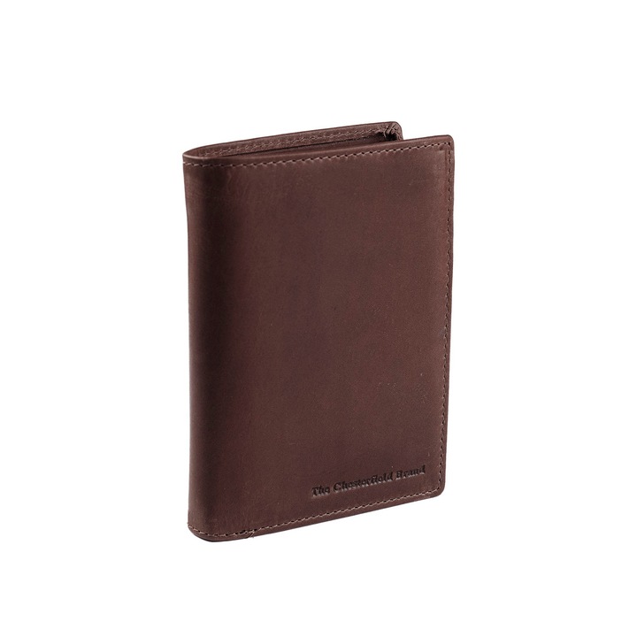 Portofel barbati, The Chesterfield Brand, cu protectie anti scanare RFID, din piele naturala maro inchis, Hazel
