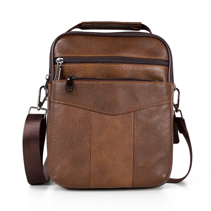 Férfi táska PFY Eduard GT958, Bőr, Barna