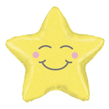 Balon folie stea zambitoare 66 cm Balon folie stea zambitoare 66 cm