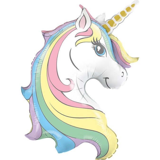 Balon folie cap Unicorn macarons 99 cm