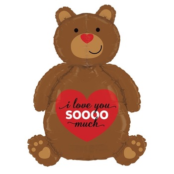 Balon folie urs I LOVE YOU SOOO MUCH 120 cm Balon folie urs I LOVE YOU SOOO MUCH 120 cm