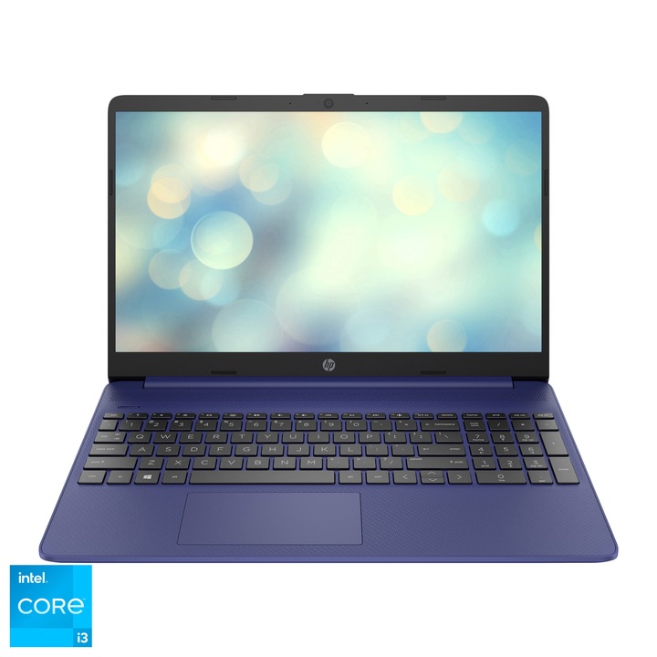 Laptop HP 15s-fq2022nq cu procesor Intel® Core™ i3-1115G4 pana la 4.10 GHz, 15.6", Full HD, 8GB, 512GB SSD, Intel® UHD Graphics, Free DOS, INDIGO Blue,