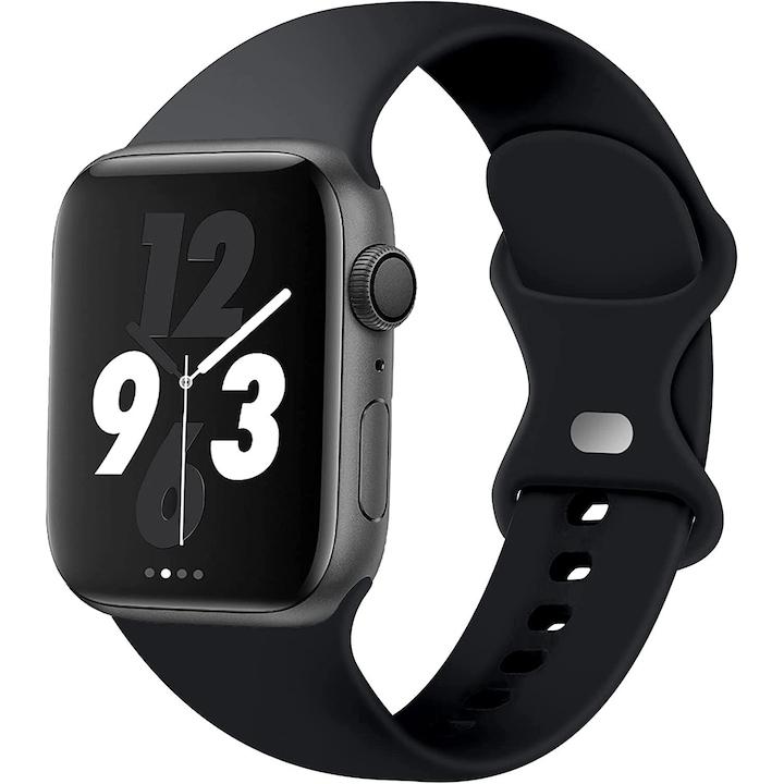 ZAFIT™ Силиконова каишка, Гривна за Apple Watch 6/5/4/3/2/1, Дисплей 40 мм, Nike+, Спорт, Черен CS06