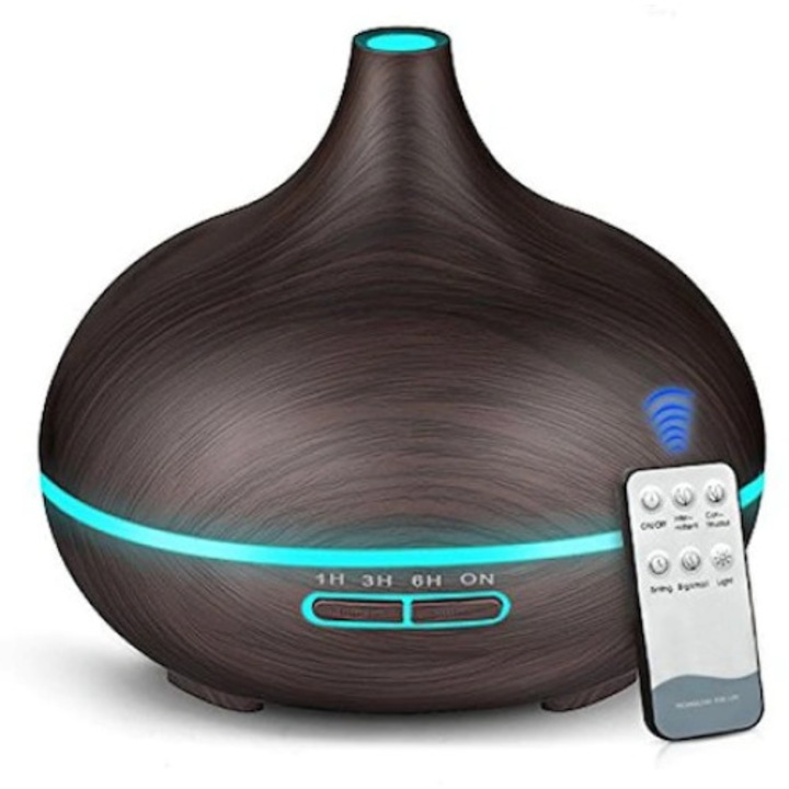 Hope Exim ultrahangos párásító, 550 ml, aromaterápiás diffúzorral, távirányítóval