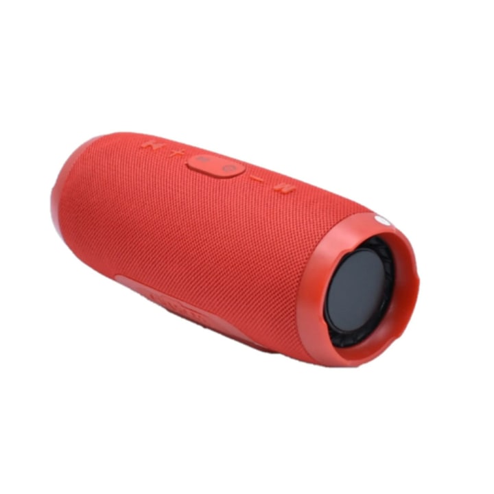 KlaussTech hordozható hangszóró, töltés 3, 20 W, USB, vízálló, Bluetooth, Power Bank, kompakt és ergonómikus, piros